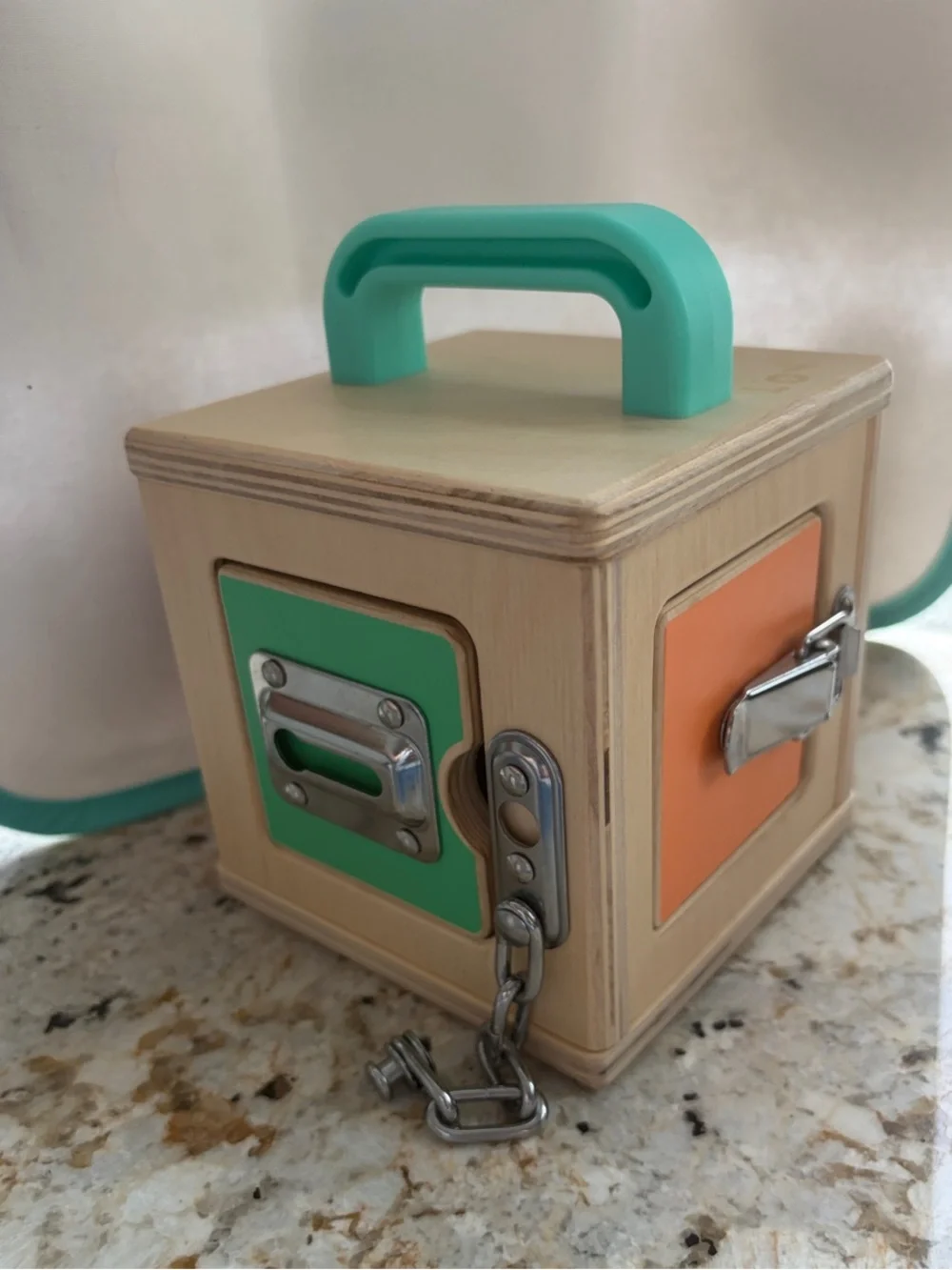 Lovevery Teal Wooden Learning Toy Block